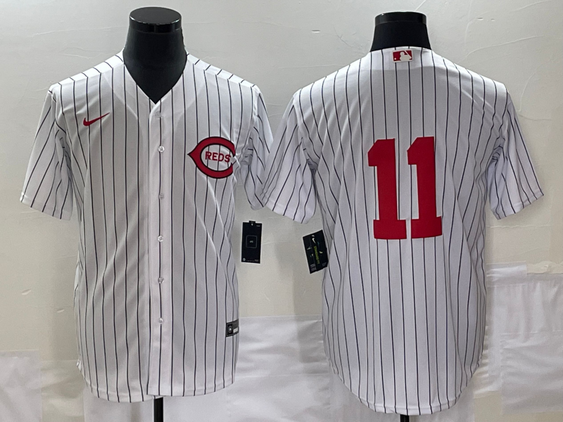 Men's Cincinnati Reds #11 Barry Larkin White Field of Dreams Stitched Baseball Jersey Men's Cincinnati Reds #11 Barry Larkin White Field of Dreams Stitched Baseball Jersey
